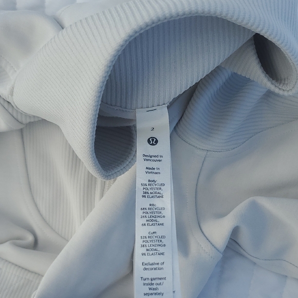 Lululemon Brushed Softstreme Ribbed Half Zip Size 2 - Picture 6 of 16